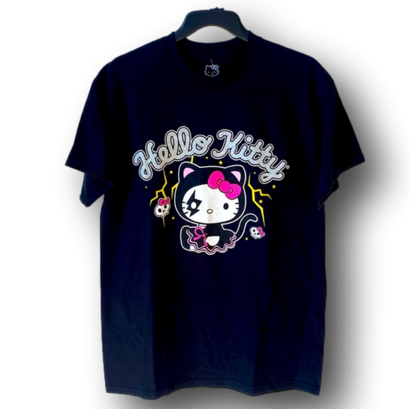 Hello Kitty Tops - Gothic Hello Kitty Graphic T-Shirt - Size Medium - NWT